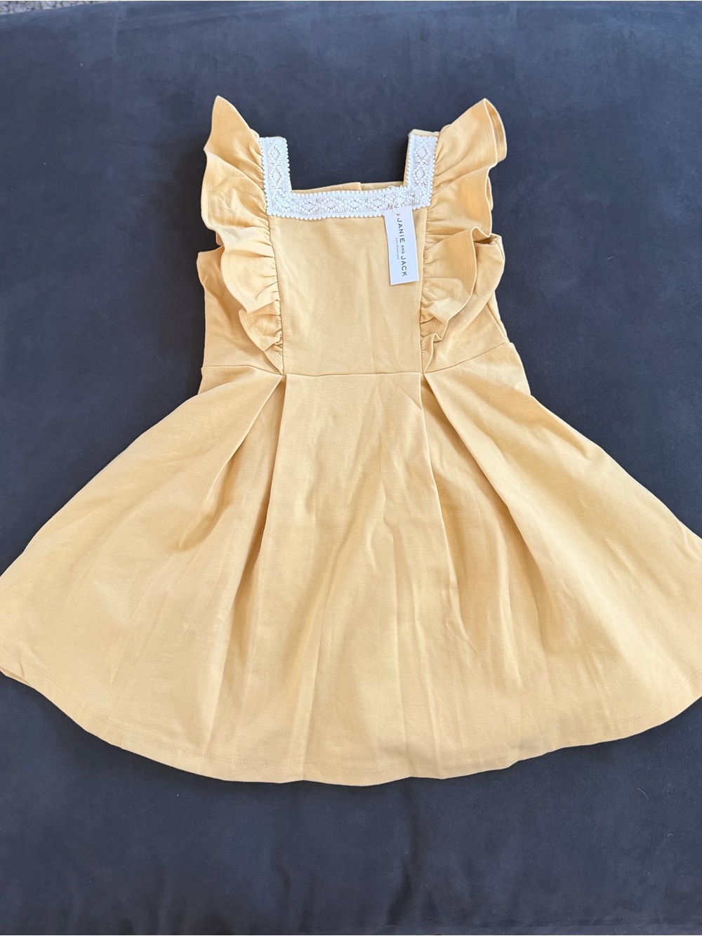 Girls' Yellow Ruffle Dress